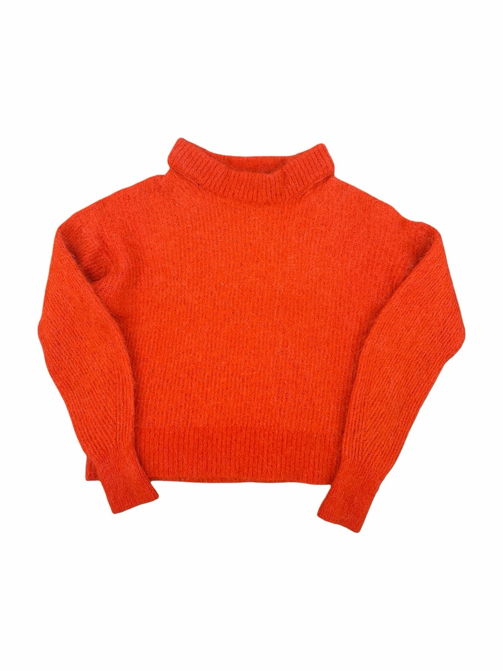Everlane Cozy Orange Alpaca Mock Neck Women’s Sweater Size Large